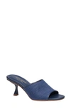 Kate Spade Malibu Summer Raffia Slide Sandals In Blazer Blue