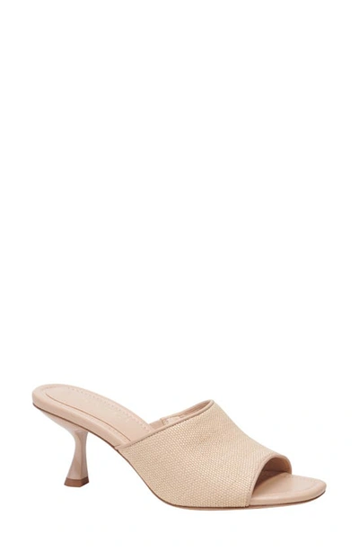 Kate Spade Malibu Summer Raffia Slide Sandals In Beach Sand Raffia