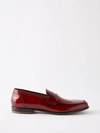 Armando Cabral Bolama Patent-leather Penny Loafers In Burgundy