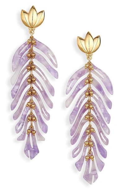 Gas Bijoux Cavallo Drop Earrings In Lavender