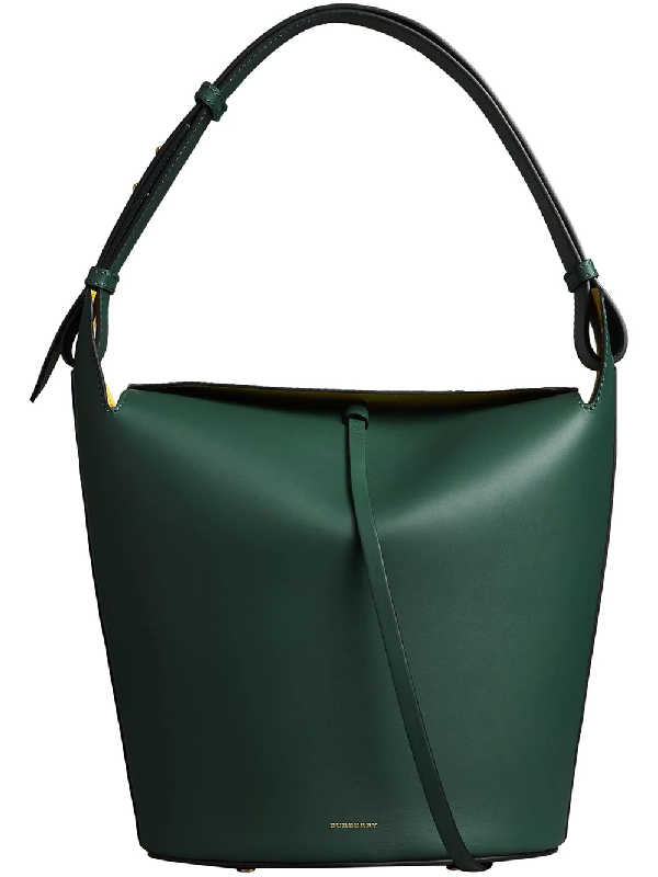 burberry large leather bucket bag