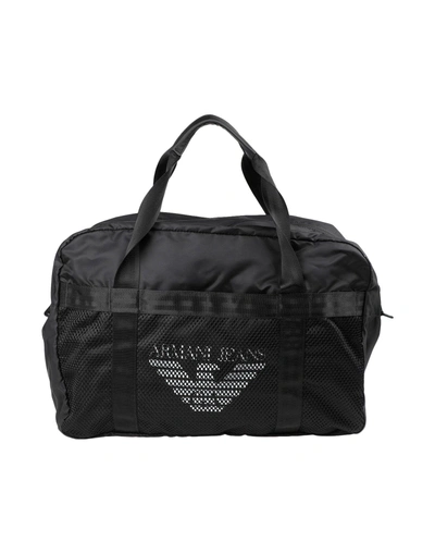 Armani Jeans Travel & Duffel Bag In Black