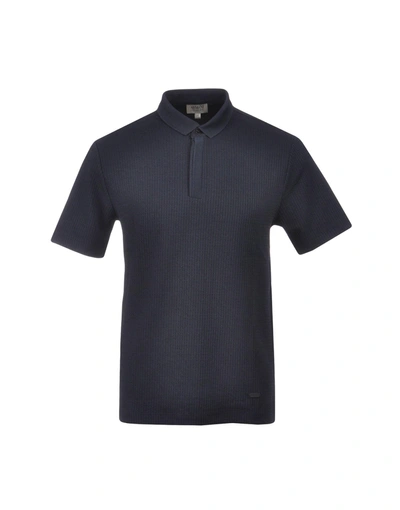 Armani Collezioni Polo Shirt In Dark Blue