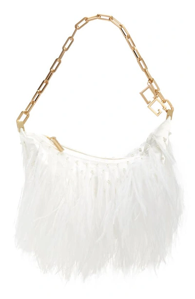 Cult Gaia Gia Feather Shoulder In Optic White