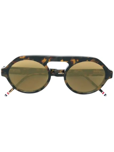 Thom Browne Round Sunglasses In Brown