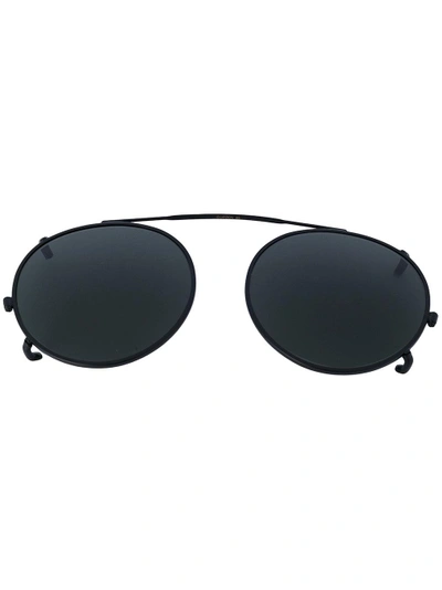 Moscot Clip-on Matte Sunglasses In Black