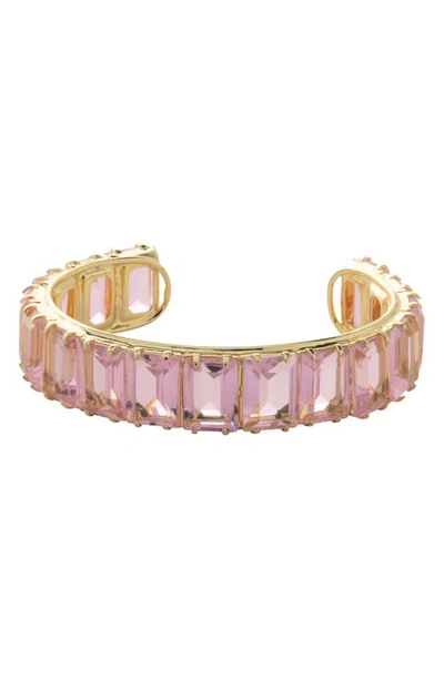 Sorrelli Julianna Emerald Cut Crystal Cuff Bracelet In First Kiss