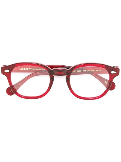 Moscot 'lemtosh' Glasses In Red