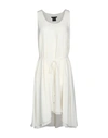 Armani Exchange Knee-length Dress In Ivory