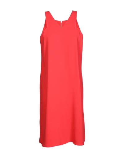 Armani Exchange Midi Dresses In Red