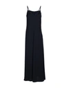 Armani Exchange Long Dress In Dark Blue