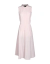 Armani Exchange Midi Dress In Light Pink