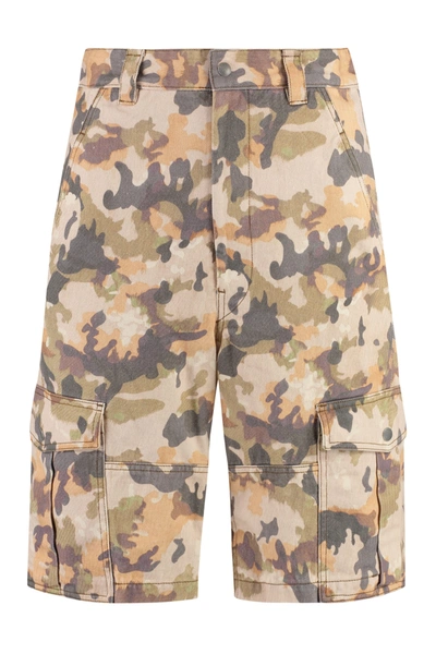 Isabel Marant Enory Cotton Cargo-shorts In Multicolor