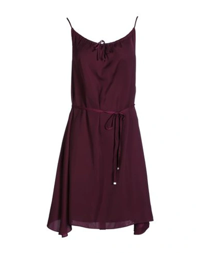 Armani Exchange Short Dress In Maroon