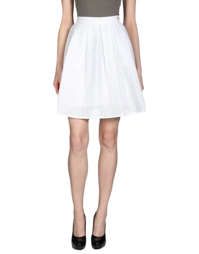 Armani Exchange Knee Length Skirt In White