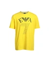 Ea7 T-shirt In Yellow