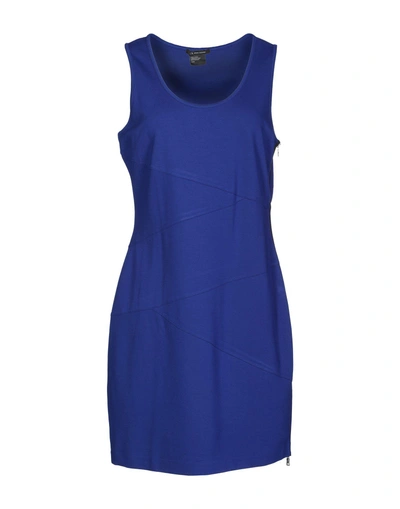 Armani Exchange Short Dress In Bright Blue