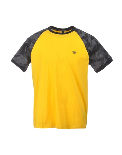 Armani Jeans T-shirts In Yellow