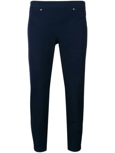 Max & Moi Cropped Tapered Trousers In Blue