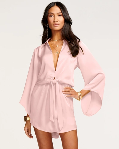 Ramy Brook Penny Bell Sleeve Mini Dress In Candy Pink