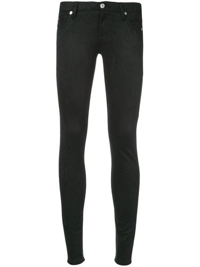 7 For All Mankind Slim Fit Trousers In Black