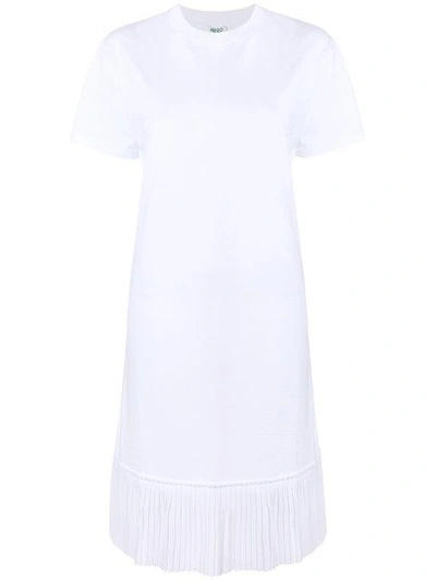 Kenzo Pleated Hem T-shirt Dress
