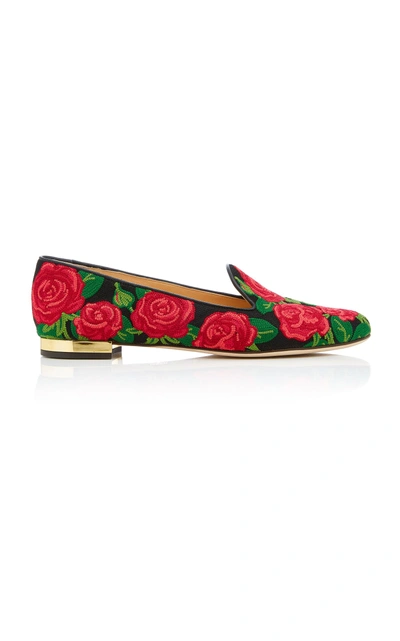 Charlotte Olympia M'o Exclusive: Rose Loafer In Floral