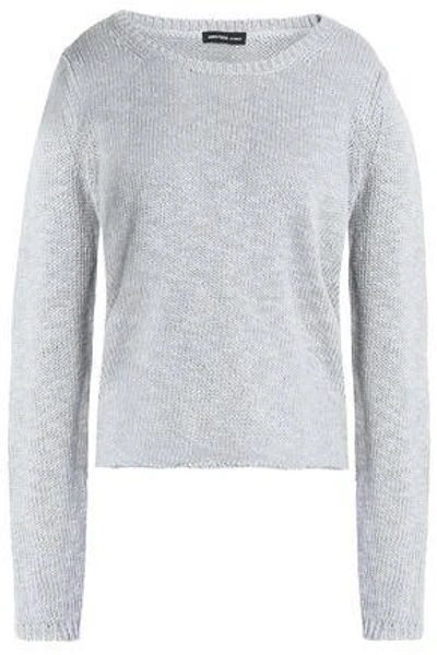 James Perse Woman Cotton And Linen-blend Sweater Light Gray