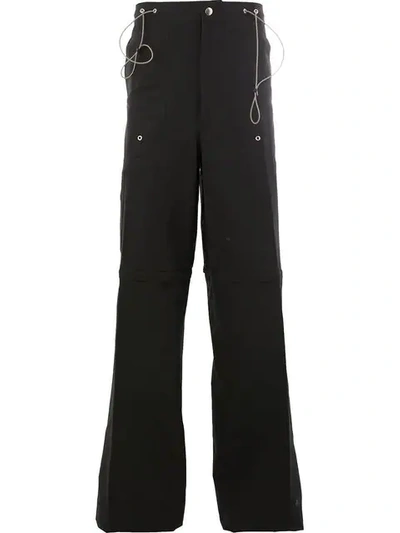Lanvin Straight-leg Drawstring-waist Trousers In Black