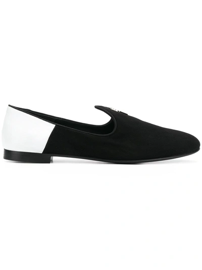 Giuseppe Zanotti Leather Trim Loafers