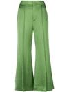 Isabel Marant Cropped Trousers In Green