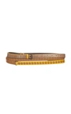Bottega Veneta Nappa Leather Belt In Yellow