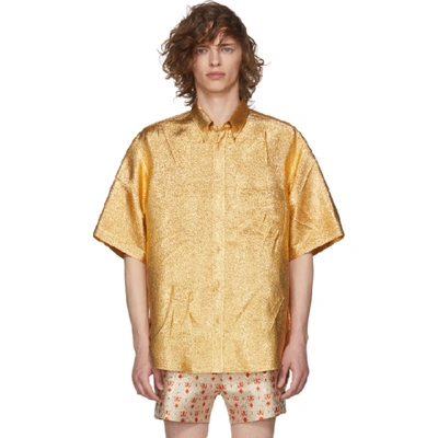 Gucci Gold Lurex Shirt In 7009