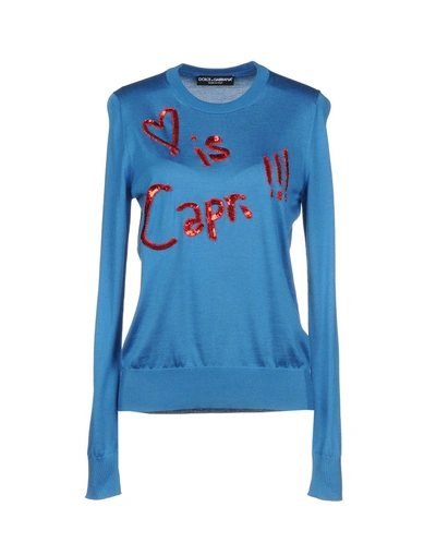 Dolce & Gabbana Sweaters In Blue