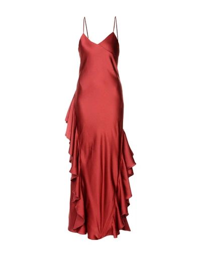 Space Style Concept Long Dress In Maroon