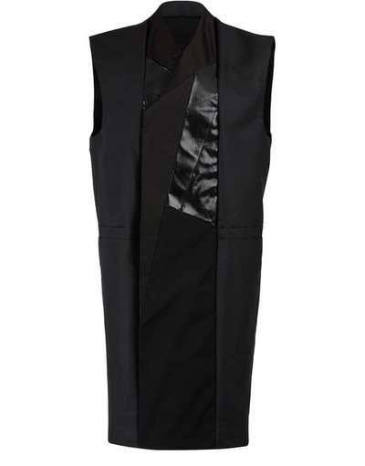 Rick Owens Sleeveless Coat In Black