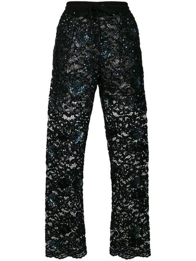 Ashish Sequined Tulle Trousers - Black