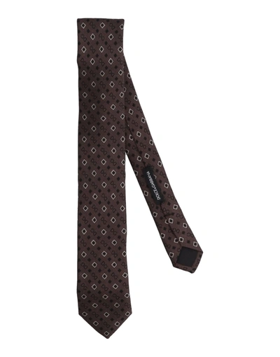 Dolce & Gabbana Tie In Dark Brown