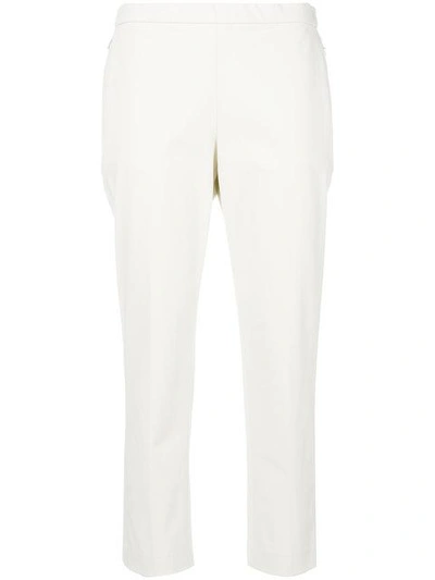 Theory Cropped Skinny Trousers In White