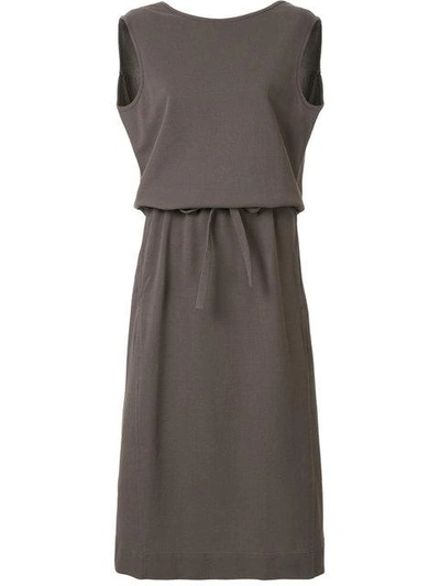 Lemaire Bow Detail Dress In Brown