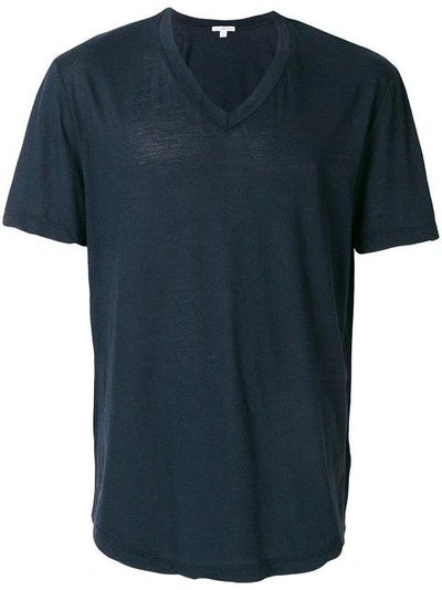 James Perse V-neck T-shirt - Blue