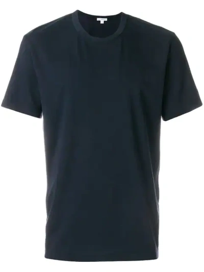 James Perse Crewneck Blue T-shirt In Blue