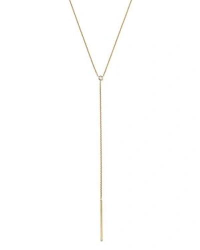 Zoë Chicco 14k Yellow Gold Two Bar Diamond Lariat Necklace, 16 In White/gold