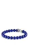 David Yurman Men's Spiritual Bead Lapis Lazuli & Sterling Silver Bracelet In Blue/silver