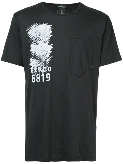 Stone Island Chest Print T In Black