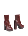 Pollini Ankle Boot In Maroon