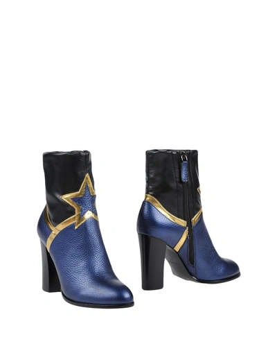 Frankie Morello Ankle Boots In Dark Blue