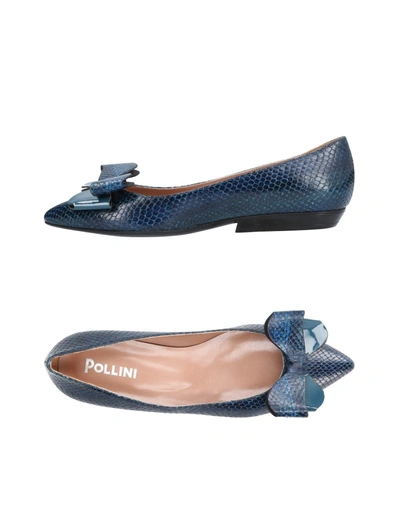 Pollini Ballet Flats In Dark Blue