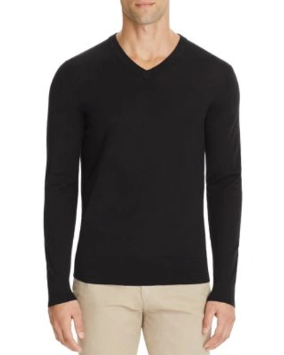 Theory Riland New Sovereign Slim Fit V-neck Sweater In Black