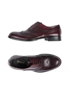 Pollini Lace-up Shoes In Maroon
